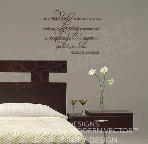 Marilyn Monroe Wall Decor Quotes : Marilyn monroe quote vinyl wall decal the real lover