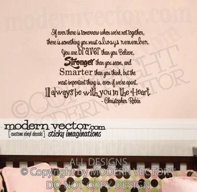 Winnie  Pooh Pictures  Quotes on Winnie The Pooh Quote Vinyl Wall Decal Christopher R   Ebay
